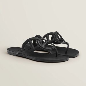 Brand New Black Hermes Egerie sandal Size 37